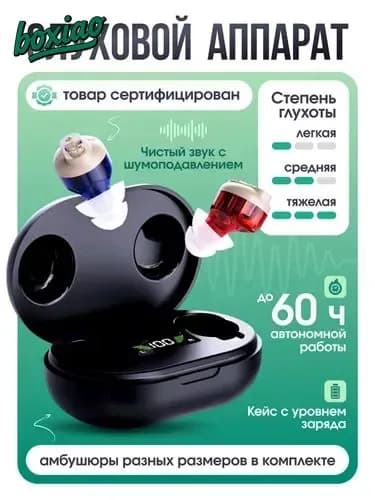Слуховой аппарат с зарядным устройством