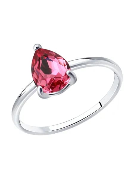 Diamant, Кольцо из серебра с кристаллом, 94-110-00220-1, 925 проба