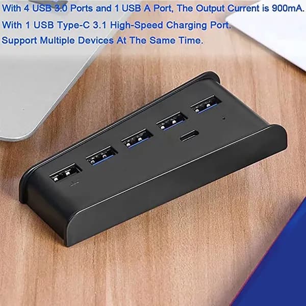 Abs usb-концентратор для игровой приставки ps5, 4 порта usb 2.0, зарядная станция