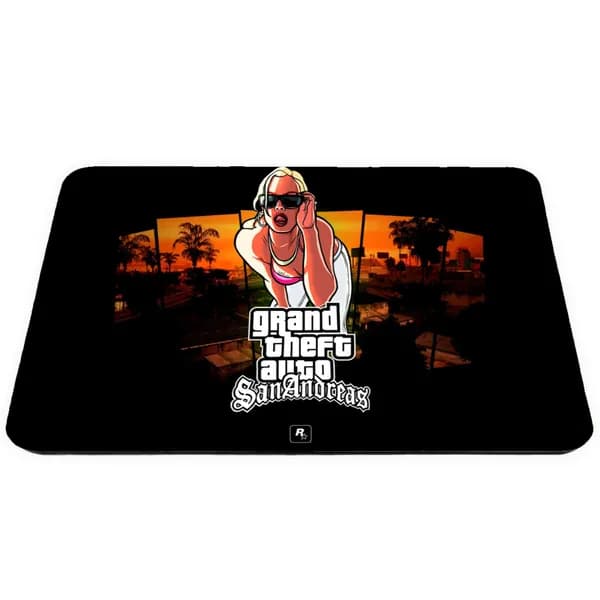 Коврик для мыши CoolPodarok Games.Grand theft Auto.GTA.Игры.Гта.(девушка и лого)