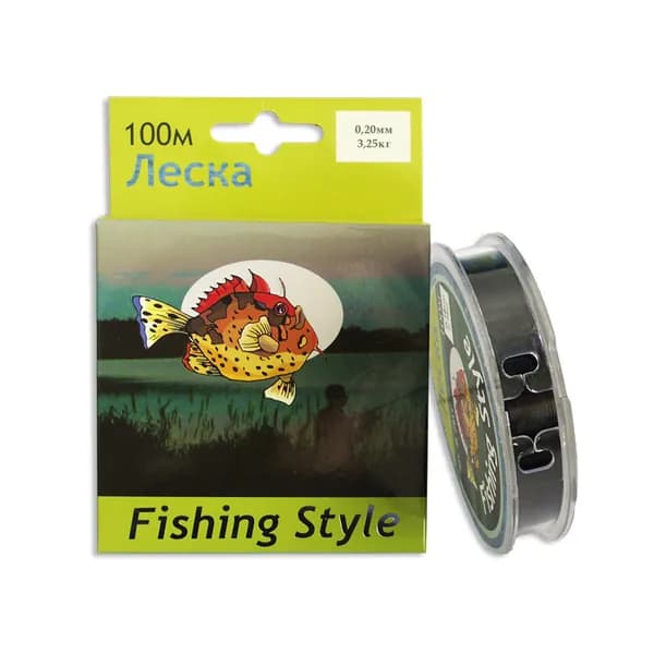 Леска Fishing Style 0.20мм тест 3.25кг 100м черная