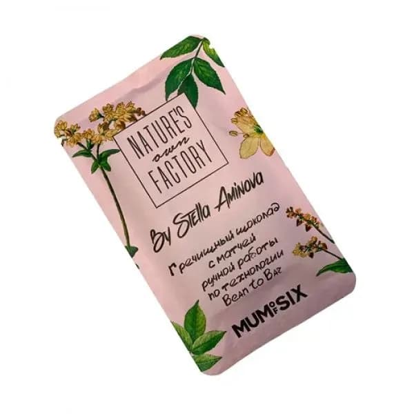Шоколад гречишный NATURE’S OWN FACTORY с Матчей (без молока и сахара) 20гр