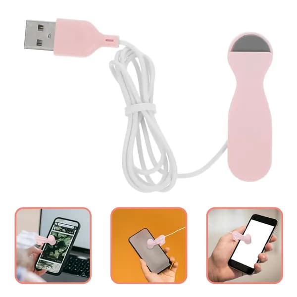 Регулируемый экранный кликер из abs для телефона с usb, розового цвета