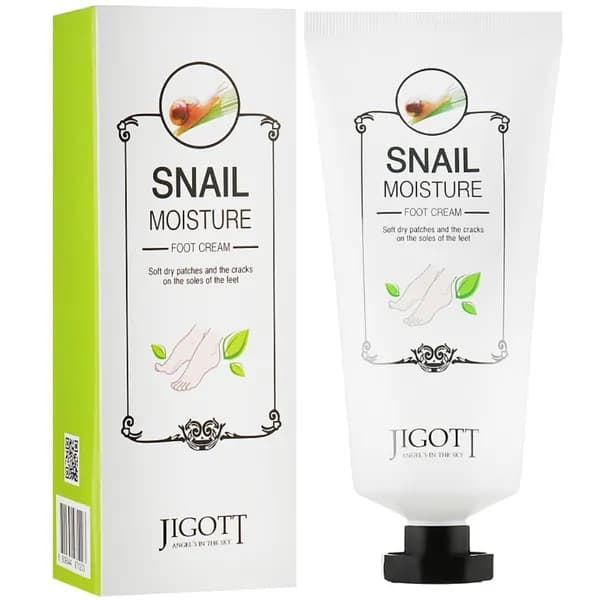 JIGOTT Snail Moisture Foot Cream Увлажняющий крем для ног с улиточным муцином, 100 мл.