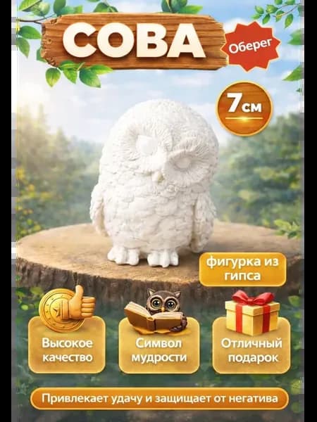 Фигурка совы оберег статуэтка для дома и офиса