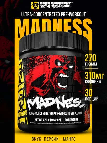 Предтренировочный комплекс Mutant Madness 270 г (Персик-манго)
