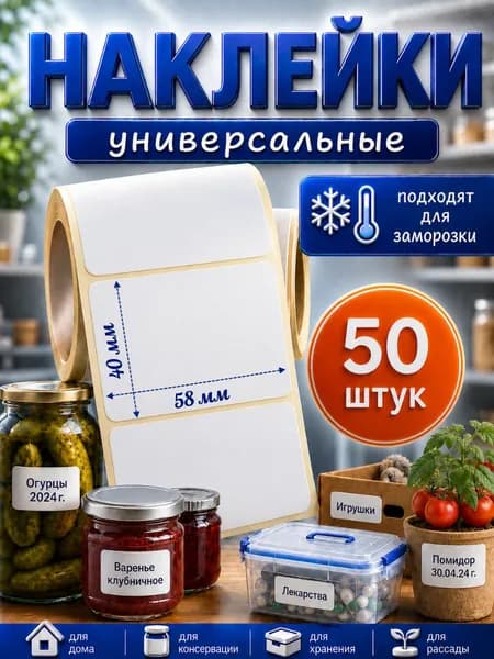 Наклейки на банки для заготовок и специй. Универсальные стикеры для подписи и маркировки сыпучих продуктов, заморозки, консервации, рассады, коробок и тетрадей.