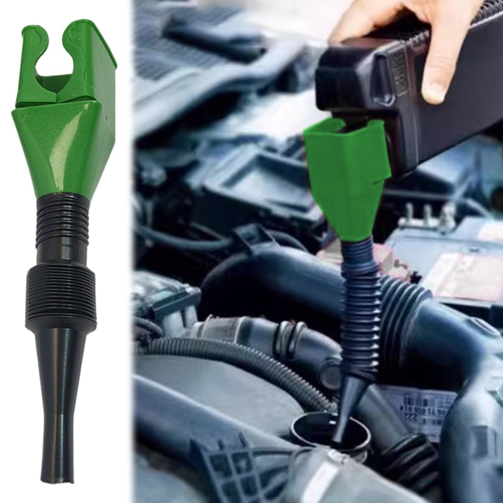 воронка для бензина, воронка из пожаробезопасного HDPE пластика с антистатическими добавками, герметичная, с гибким носиком и усиленной ручкой, Для авто, дачи,лодки,генератора и хранения топлива