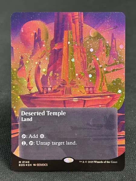 Магия сбора прокси-карт Высококачественные нефольговые карты Deserted Temple EOS #146 Galaxy Foil