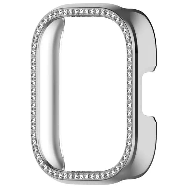 Защитный чехол для Redmi Watch5 Lite с однорядной полостью и бриллиантами гальваническое серебро