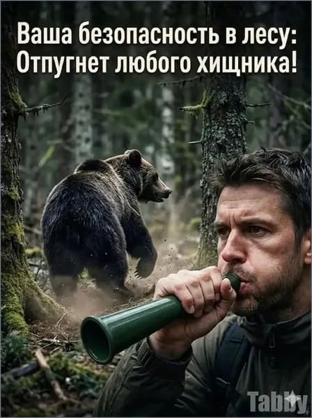 Горн сигнальный рожок для выживания отпугиватель медведей собак кошек