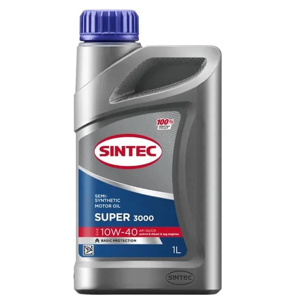 SINTEC 10W-40 Масло моторное, Полусинтетическое, 1 л