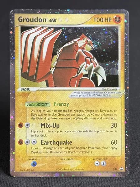 Портативные карты PKM W Настройка и прокси высококачественной Groudon ex Nintendo Black Star Promos #038