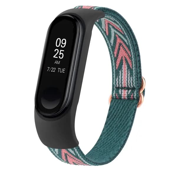 Эластичный нейлоновый ремешок для Xiaomi Mi Band 7 6 5 4 3, регулируемый браслет