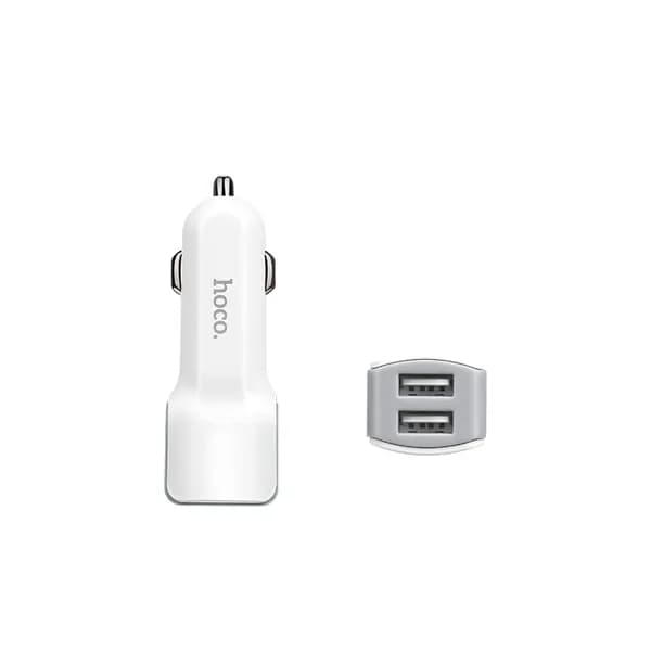 Автомобильное зарядное устройство HOCO Z23 2.4A/2USB белый