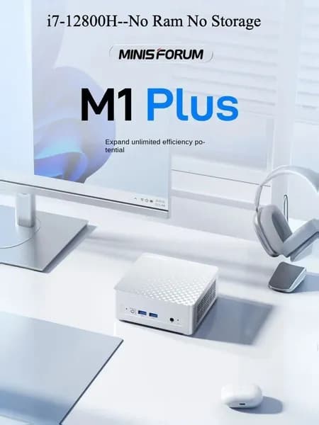 MINISFORUM Мини-ПК (Intel Core i7-12800H, RAM Отсутствует, ), MINISFORUM m1 plus