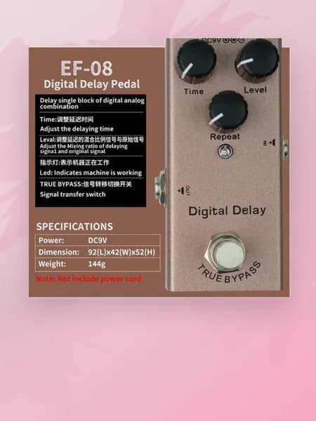 Высокопроизводительная мини-педаль эффектов 9V, - Цифровая задержка