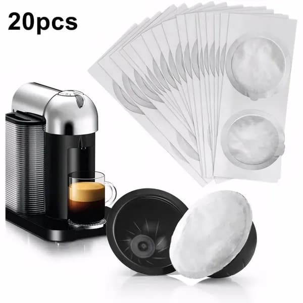 Алюминиевые герметизирующие фольгированные крышки для капсул Nespresso Vertuo, 20 шт.