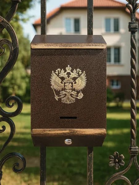 MyPost Почтовый ящик 1 секц. 320 мм x 190 мм x 60 мм, коричневый