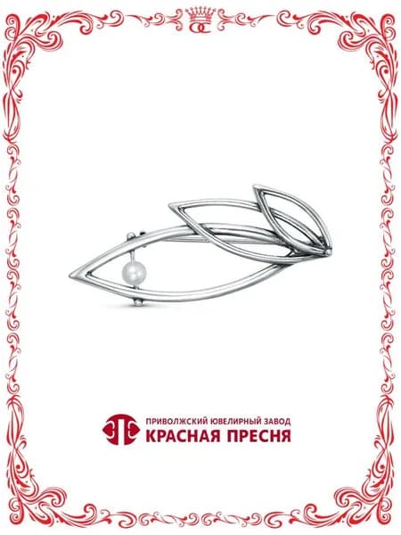 Серебряная брошь Б13616750