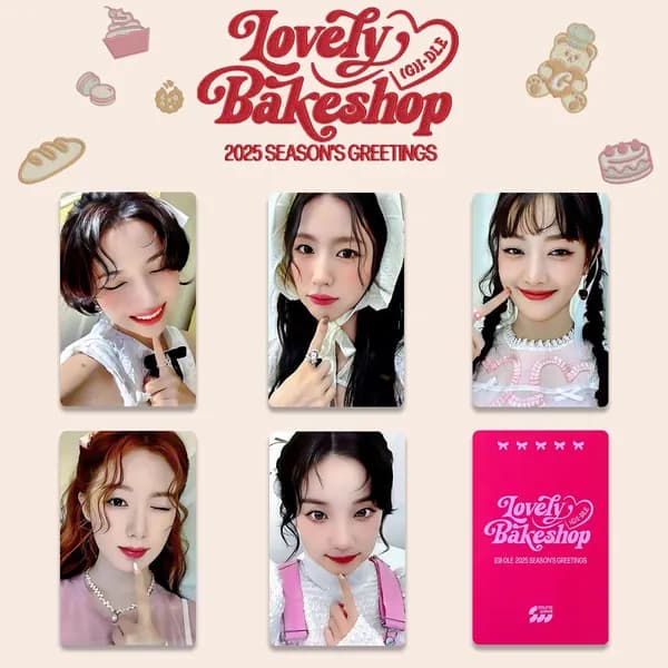 Карточки (G)I-DLE 2025 Season Greeting карты Коллекционная карточка 5.4*8.6cm 5 шт