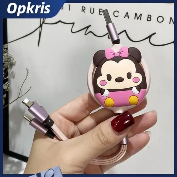 Зарядный кабель 3 в 1 Порошок для кабеля передачи данных Q Minnie