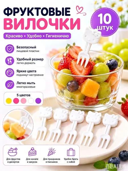 Вилка десертная белый