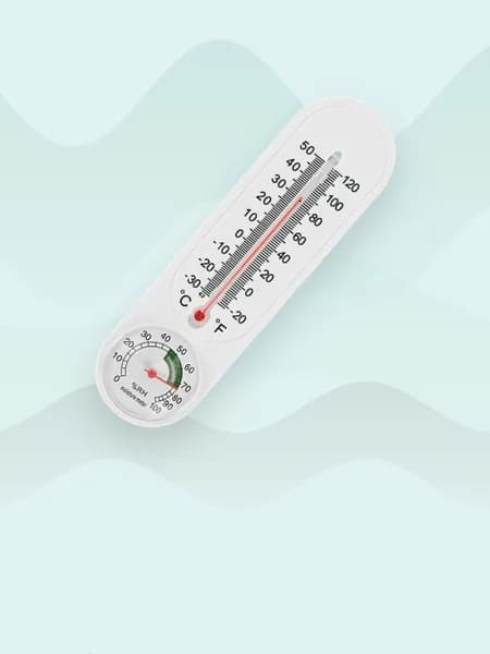 Датчик температуры и влажности для помещений, - Обычный черный