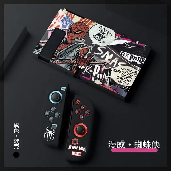 Чехол для Nintendo OLED матовый мягкий Marvel Spider-Man док-станции Switch Lite
