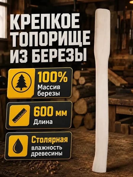 Топорище для топора из березы 600 мм