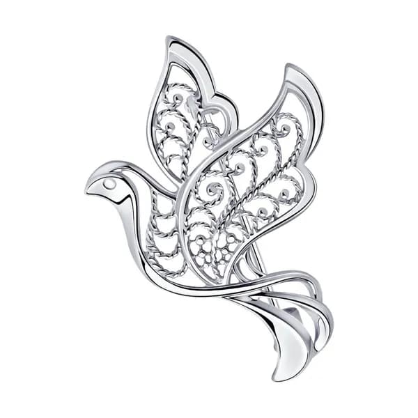 Diamant, Брошь из серебра, 94-140-00690-1, декоративные, 925 проба