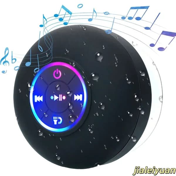 Bluetooth-колонка с присоской, водонепроницаемая, со светодиодной подсветкой, миниатюрная