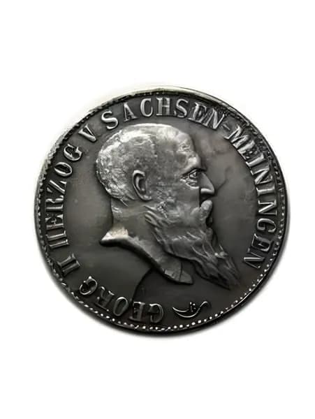 2 марки 1901 серебряная монета Георг 2 герцог Саксен-Мейнингенский Германия