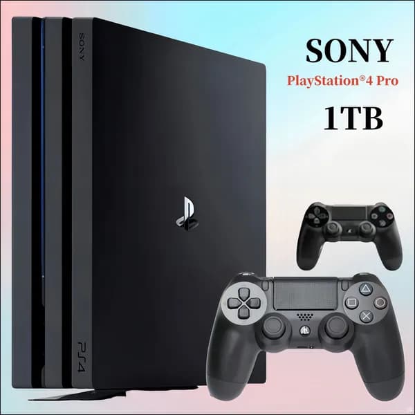 Эксклюзивная игровая приставка Sony Playstation 4 Pro 1TB с двумя контроллерами, в абсолютно новой оригинальной упаковке-TG