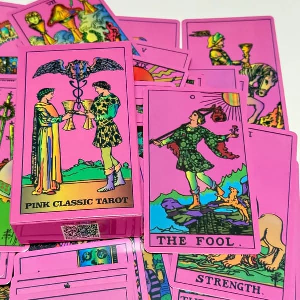 Розовая неоновая колода Таро,Pink Neon Tarot Deck