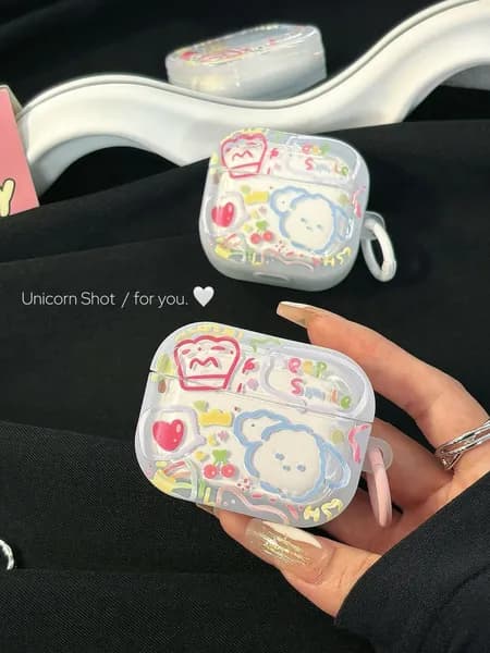 Чехол для AirPods с рисунком щенка, силиконовый