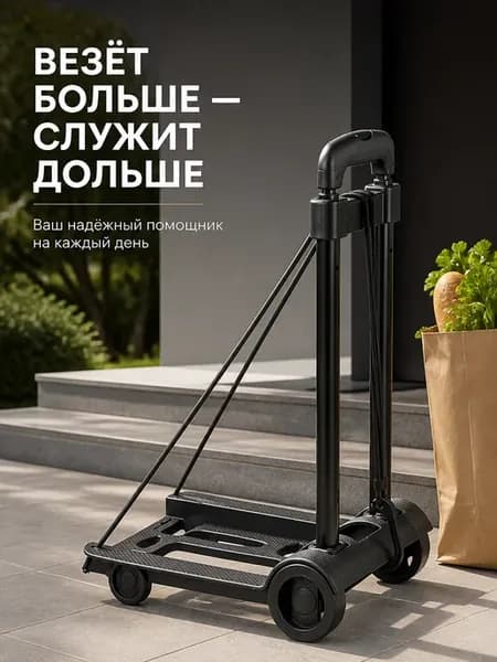 Сумка-тележка на колесах складная для покупок и дачи