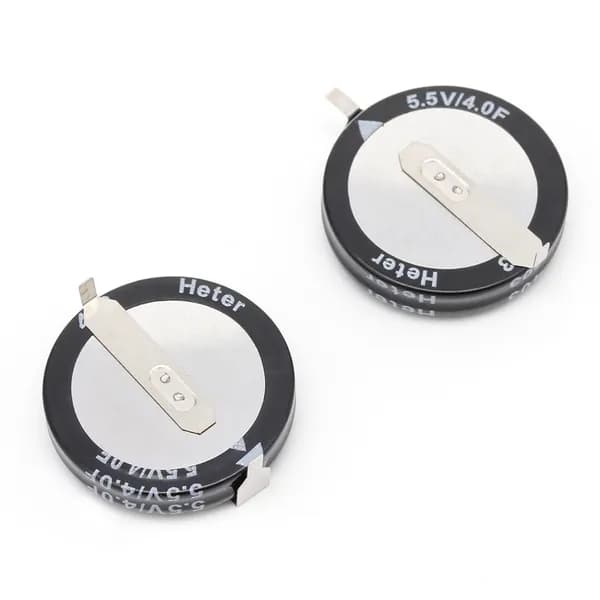 2 Шт 4.0F 5.5 V Суперконденсаторная кнопка H-типа для универсальной интеллектуальной емкости