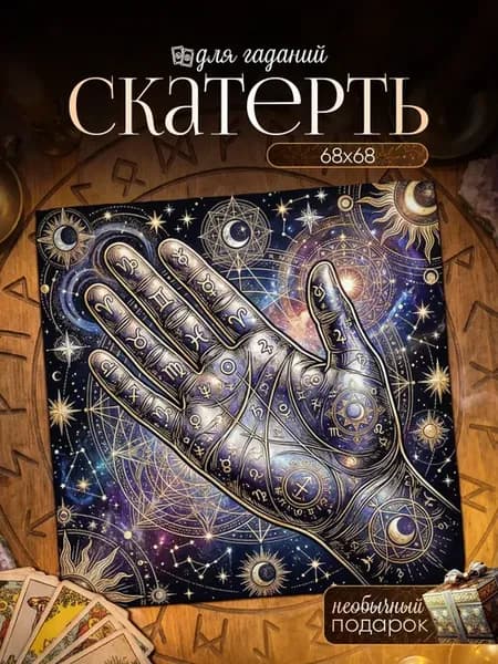Алтарная салфетка скатерть для гадания на Таро 68х68 см