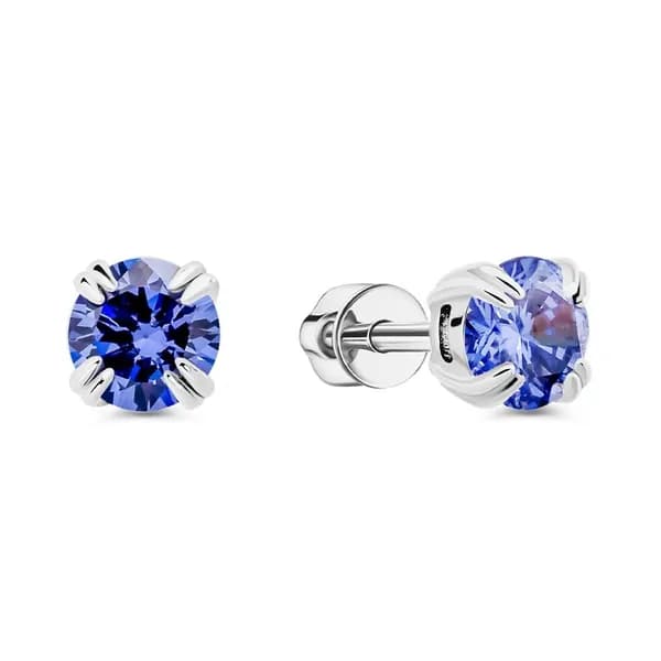 Серьги женские с фианитами серебро 925 пробы 585GOLD