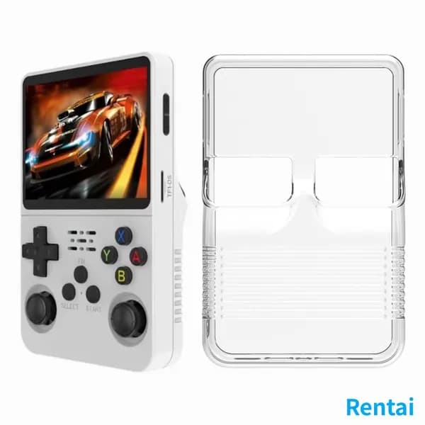 Чехол для игровой консоли R36S из прозрачного ТПУ с полной защитой и эргономичным дизайном