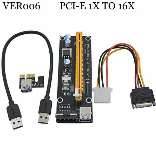 Райзер (Riser) для подключения видеокарты PCE164P-N03 PCI-E 1X TO 16X VER006