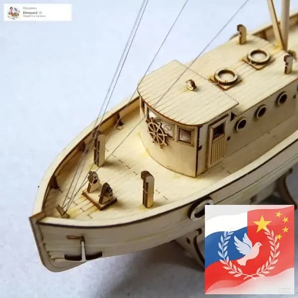 Собранная модель корабля Накс DIY
