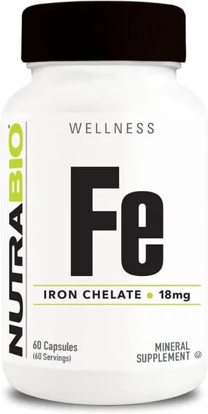 Nutrabio железо Chelate 18 мг хелатное железо 60 капсул