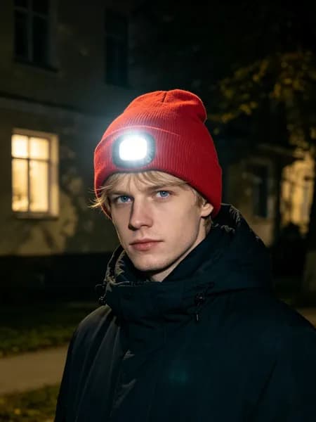 Шапка для рыбалки и охоты Шапка бини со встроенным LED фонариком