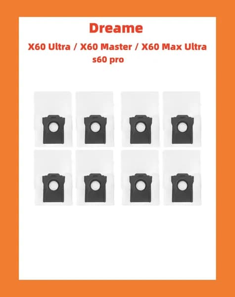 Мешок для сбора пыли для робота-пылесоса, совместимый с Dreame s60 pro X60 Ultra/X60 Master/X60 Max Ultra, аксессуары для пылесосов
