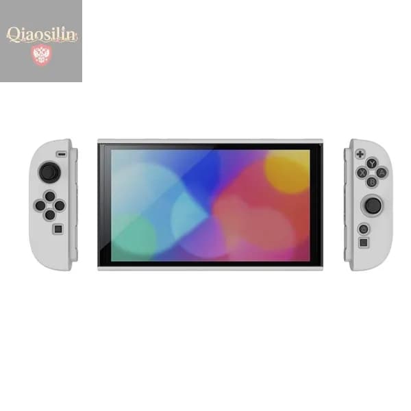 Чехол для Nintendo Switch 2 из ТПУ и поликарбоната, белый, с X-образным тиснением