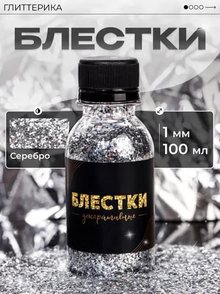 ГЛИТТЕРИКА Глиттер 1 шт., 100 мл./ 75 г.