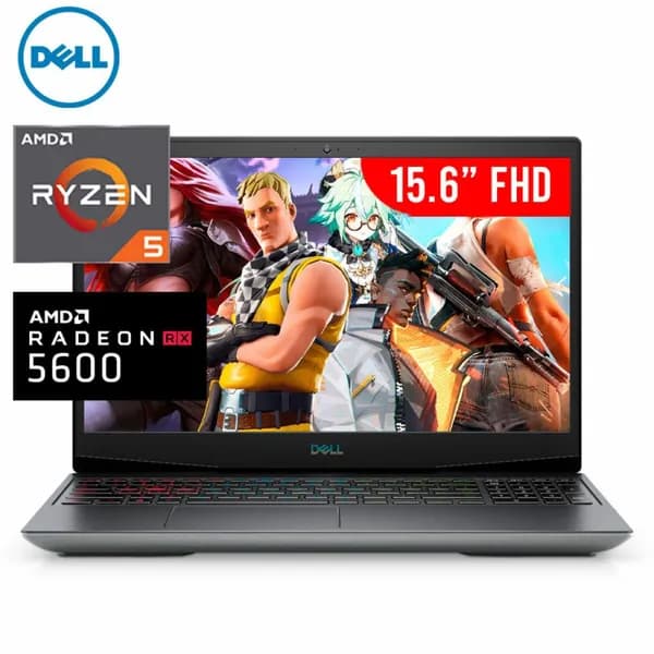 Dell G5 5505 Игровой ноутбук 15.6", AMD Ryzen 7 4800H, RAM 16 ГБ, SSD 1024 ГБ, AMD Radeon RX 5600M (6 Гб), Windows Pro, серебристый, Английская раскладка