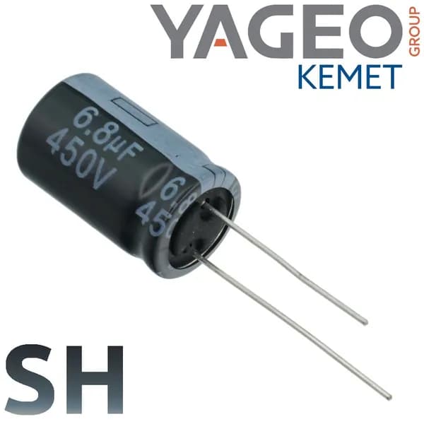 6,8мкФ 450В / SH / 13x20 / 105 С / конденсатор электролитический (2шт)